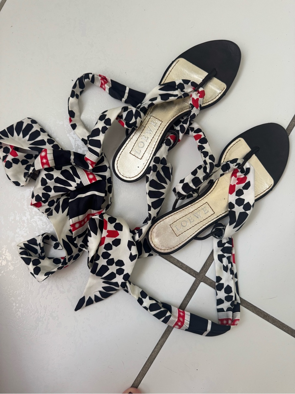 Women’s Silk LOEWE Sandal size 36 - Picture 2 of 7